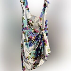 Maggy London Floral Satin Dress